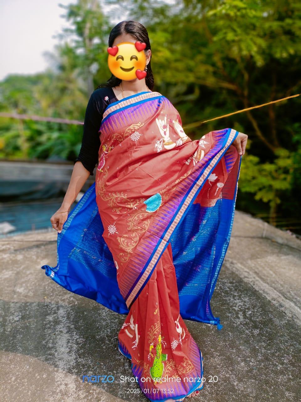 HAND PAINTED SAREE